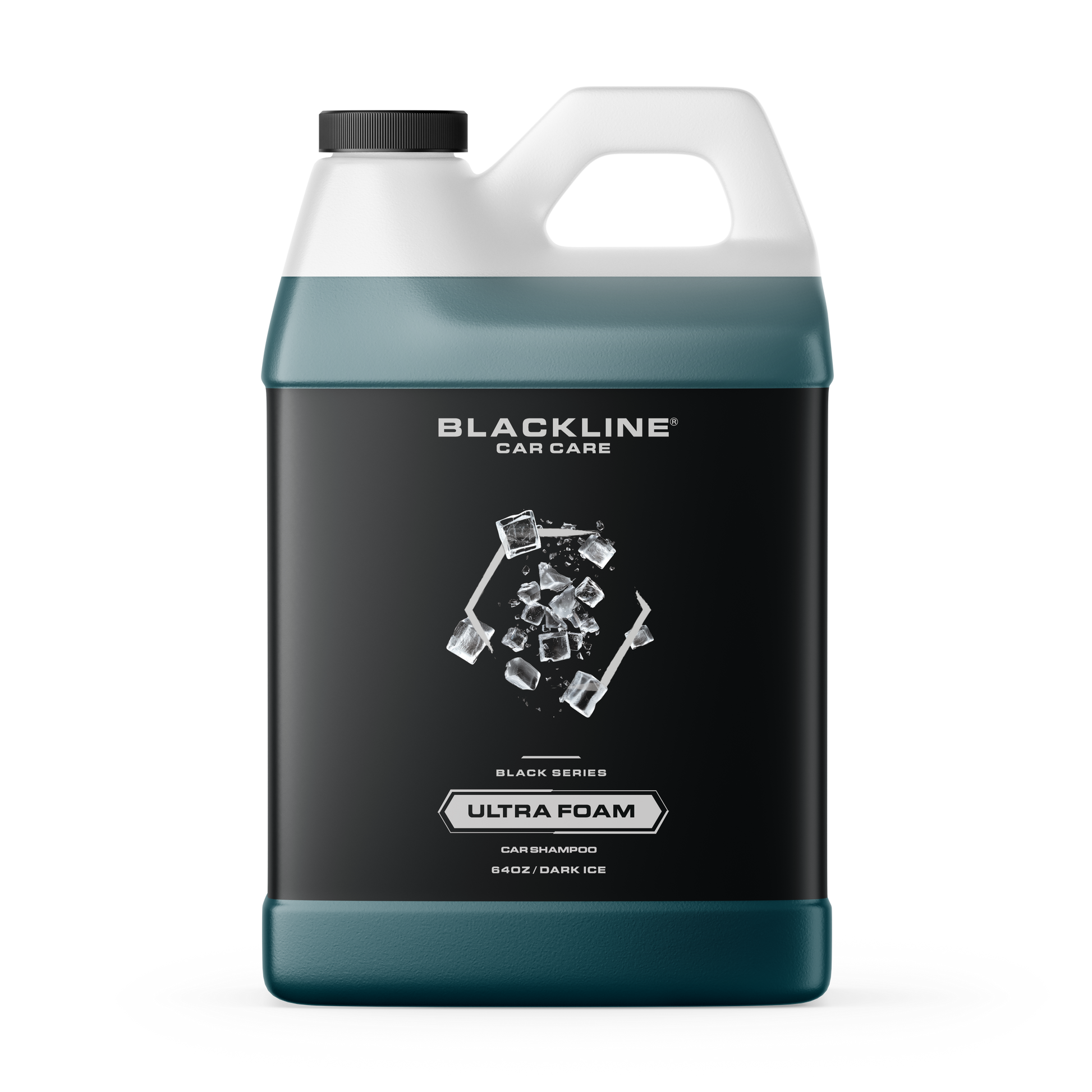 Blackline Car Care BLACKLINE® Ultra Foam car shampoo in 16oz bottle, featuring rich foam for effective vehicle cleaning.