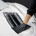Blackline Synthetic Clay Towel from Blackline Car Care, soft black detailing cloth for car paint cleaning and polishing.