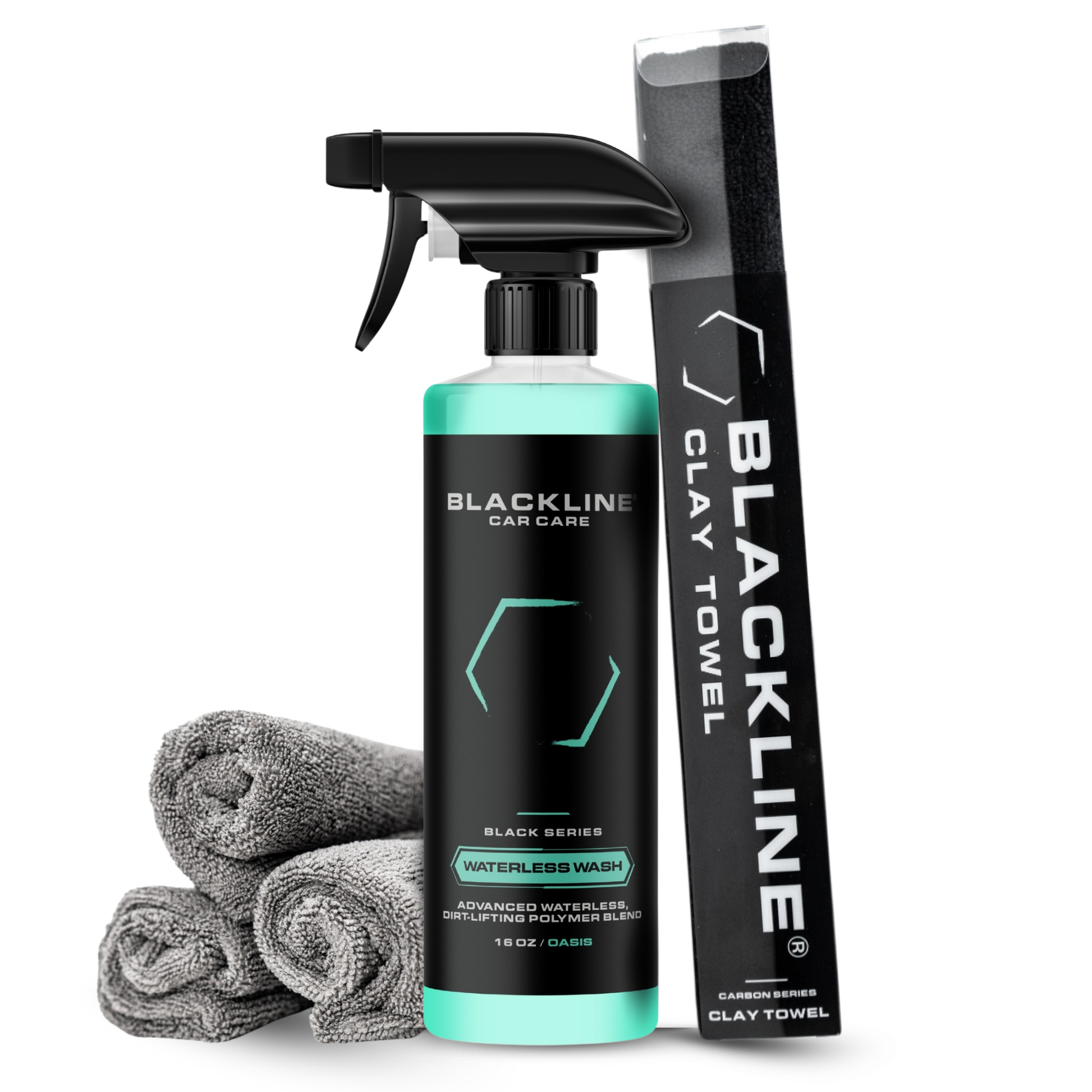 Blackline Synthetic Clay Towel from Blackline Car Care, designed for detailing and removing contaminants from vehicle surfaces.