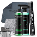 Blackline Synthetic Clay Towel from Blackline Car Care, shown in black, designed for car paint cleaning and detailing.