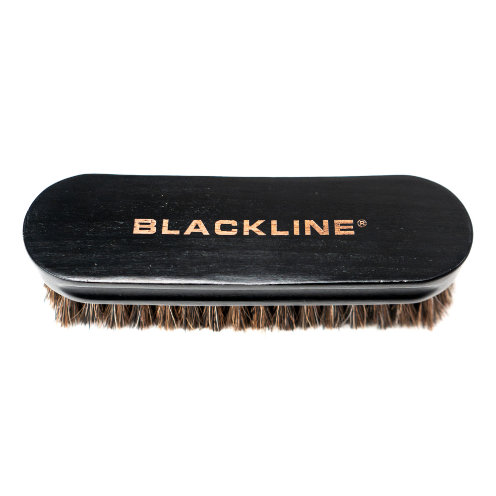 Blackline Leather Brush by Blackline Car Care for cleaning and conditioning leather car interiors.