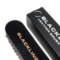 Blackline Leather Brush from Blackline Car Care, a black leather cleaning and conditioning brush with a sturdy handle.