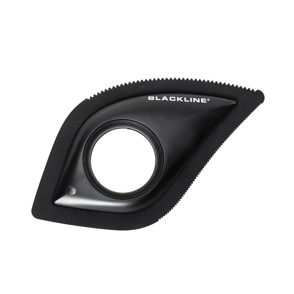Blackline Pet Hair Brush from Blackline Car Care showing bristles and handle for removing pet hair from car seats and upholstery.