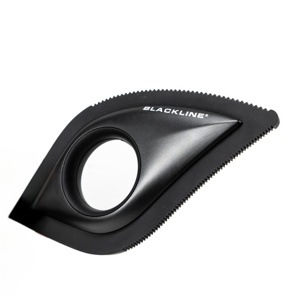 Blackline Pet Hair Brush from Blackline Car Care, showing a black handheld brush for removing pet hair from surfaces.