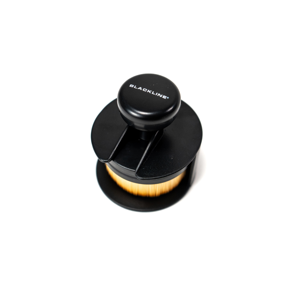 Blackline Car Care BLACKLINE® Tire Applicator Brush for cleaning and applying tire products on vehicle tires.