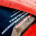Blackline Car Care Twisted-Loop Drying Towel in black, showing its soft, absorbent twisted-loop design for car drying.