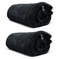 Blackline Car Care BLACKLINE® Twisted-Loop Drying Towel, a soft black drying towel with twisted loops for car drying.