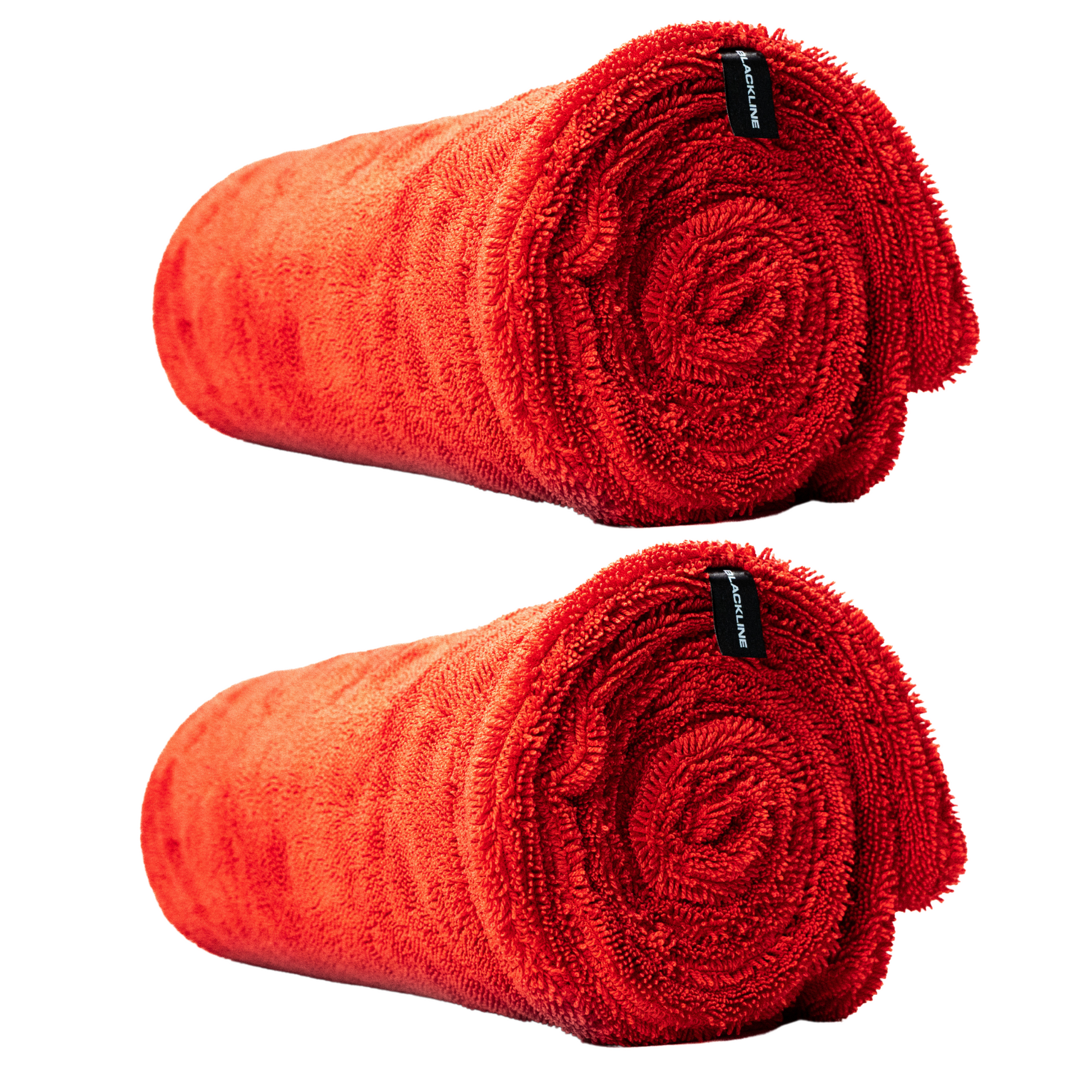 Blackline Car Care twisted-loop drying towel in carbon black, showcasing its textured, absorbent surface for car drying.