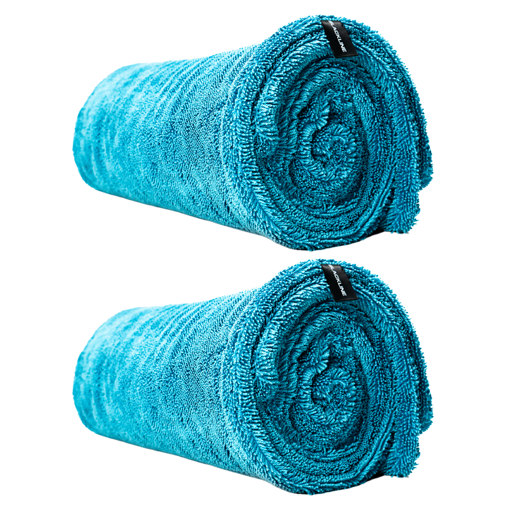 Blackline Car Care twisted-loop drying towel in carbon black, showing its soft, absorbent microfiber texture for car drying.