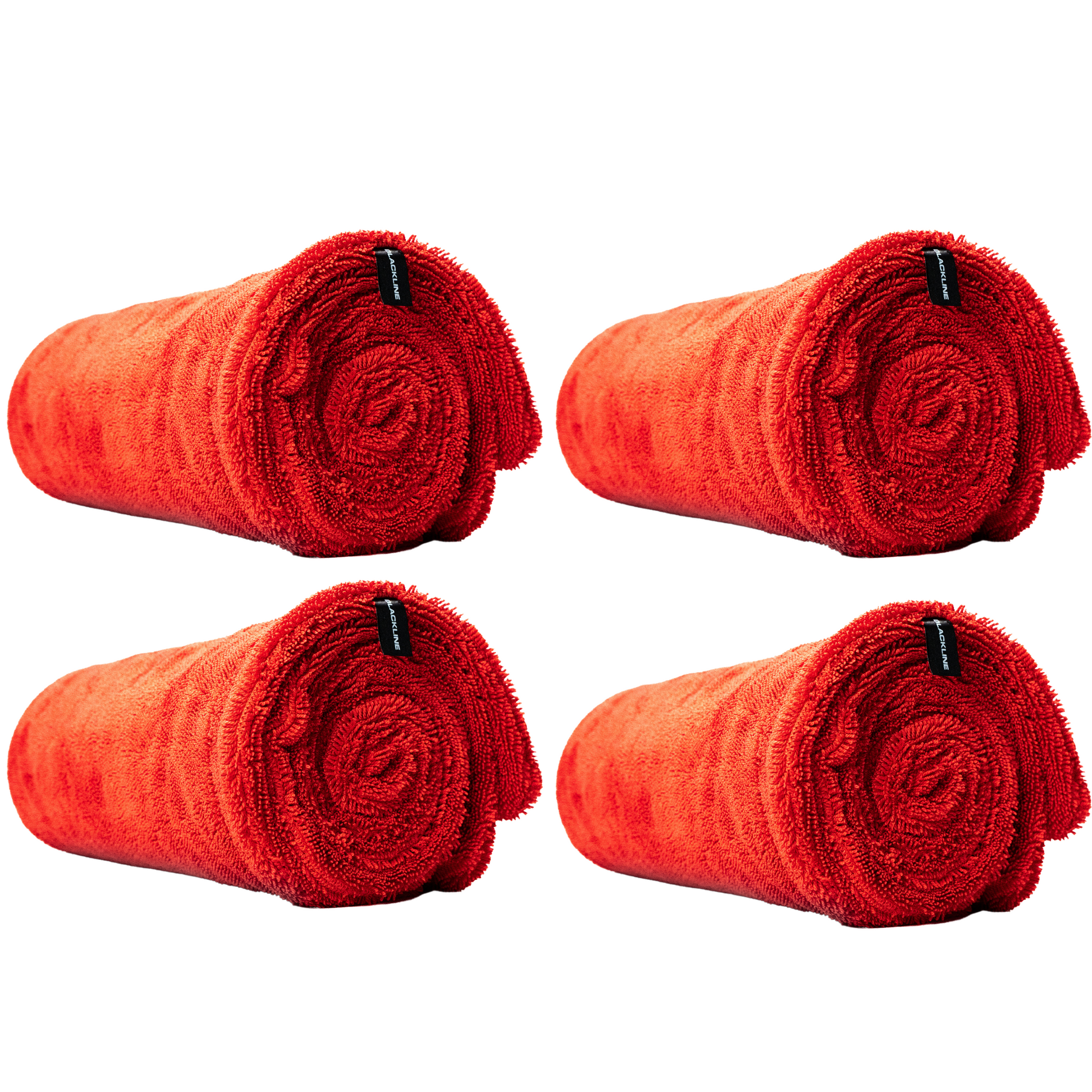 Blackline Car Care twisted-loop drying towel in black, showing its plush, absorbent microfiber material for vehicle drying.