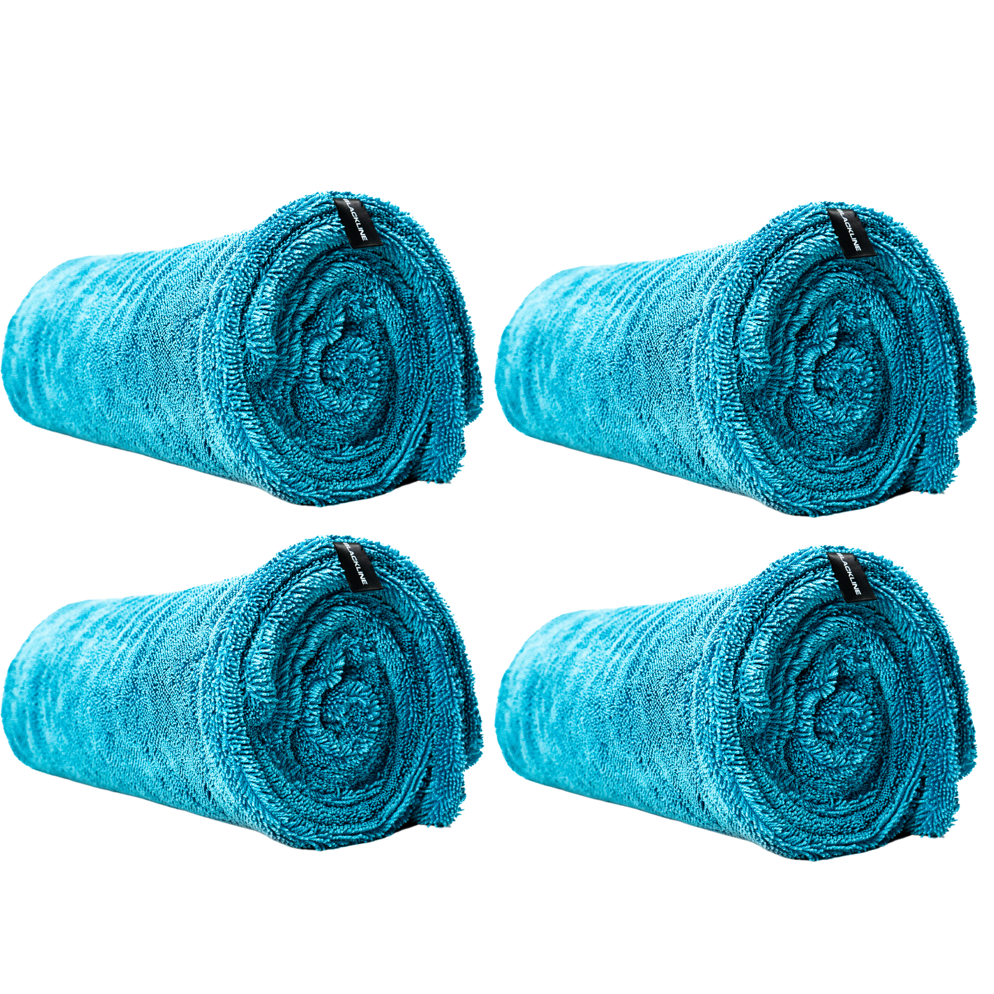 Blackline Car Care twisted-loop drying towel in black, showcasing its textured, absorbent design for vehicle drying.