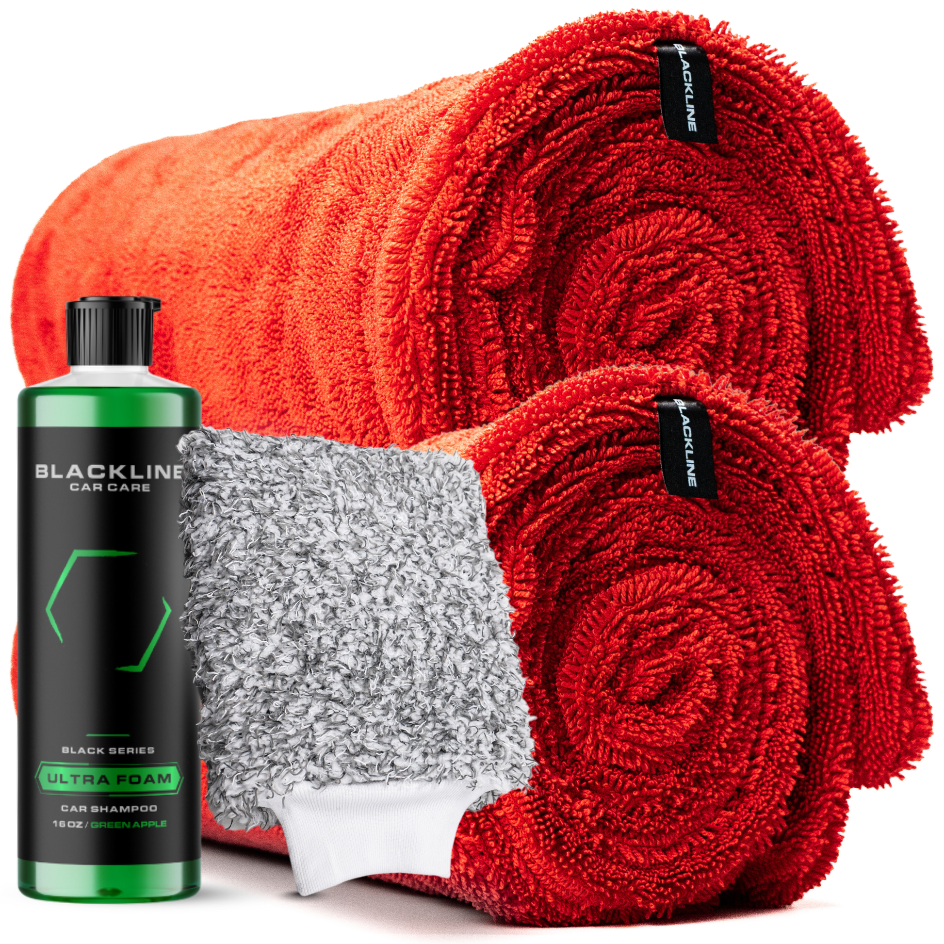 Blackline Car Care BLACKLINE® Twisted-Loop Drying Towel, a durable microfiber drying towel with twisted-loop design for car cleaning.