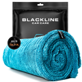 Blackline Car Care BLACKLINE Twisted-Loop Drying Towel, black microfiber drying towel for car drying and detailing.