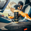 Blackline Car Care BLACKLINE® Rehydrate Leather Conditioner bottle showing label and applicator for restoring leather.