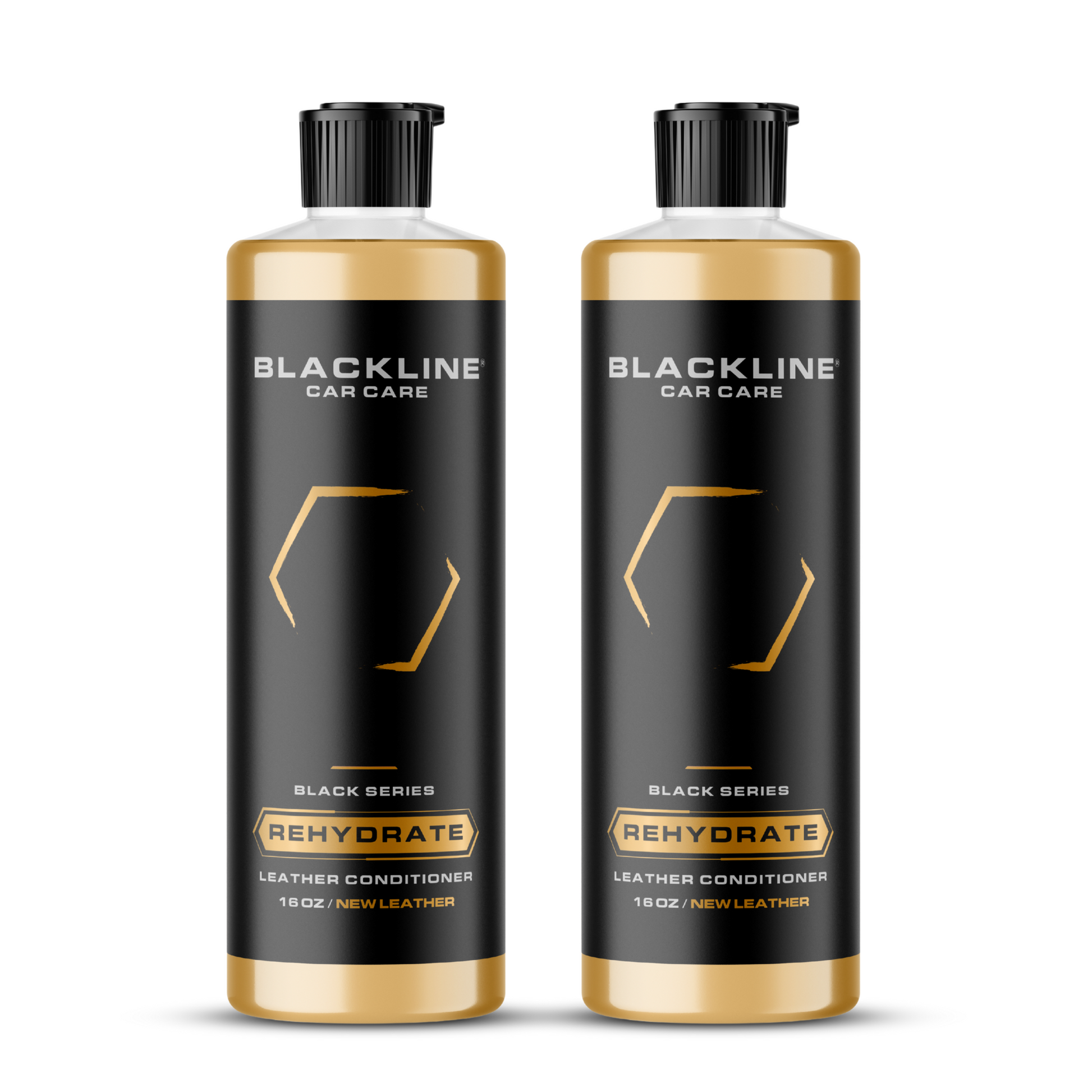Blackline Car Care BLACKLINE® Rehydrate Leather Conditioner for restoring and nourishing leather surfaces in vehicles.