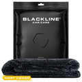 Blackline Car Care BLACKLINE® Slim Twisted-Loop Drying Towel laid flat, showcasing its soft, twisted-loop microfiber for vehicle drying.