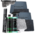 Blackline Car Care BLACKLINE® Slim Twisted-Loop Drying Towel draped over a car, showcasing its soft, absorbent fabric and twisted-loop design.