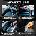 Blackline Car Care BLACKLINE® RESET Interior Cleaner and Scent Booster bottle with dark ice scent on white background
