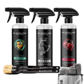 Blackline Car Care BLACKLINE® RESET interior cleaner and scent booster bottle, dark ice scent, for vehicle interior cleaning.