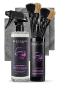 Blackline Car Care BLACKLINE® RESET interior cleaner and scent booster bottle with dark ice scent.