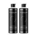 Blackline Blackout Trim & Tire Dressing spray bottle, used for enhancing and protecting car trim and tires.