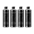 Blackline Car Care BLACKLINE® Blackout Trim & Tire Dressing spray applied to car trim and tires for a sleek, glossy finish.