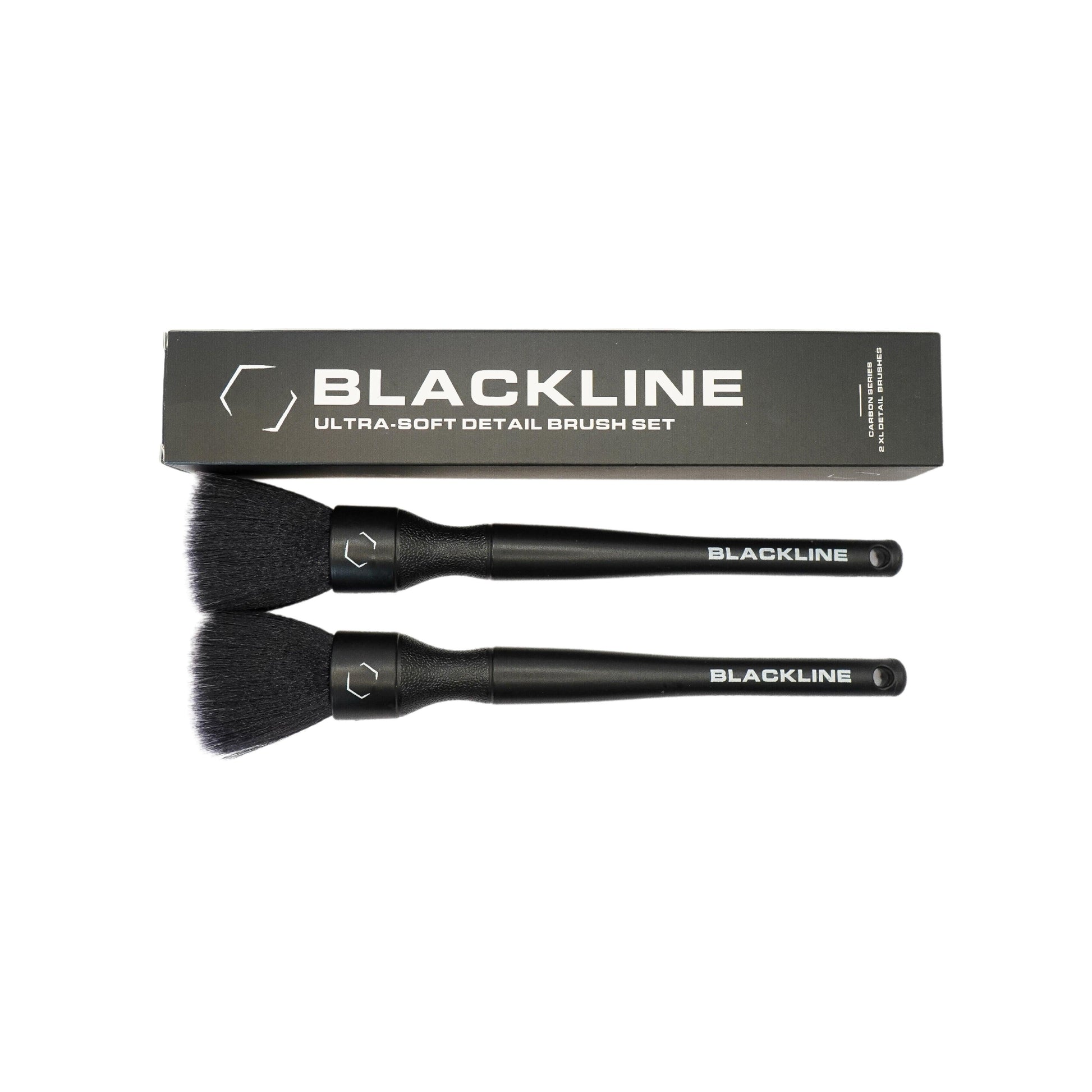 Blackline Car Care BLACKLINE® Ultra-Soft Detail Brush Set with soft brushes for precise cleaning of car interiors and delicate surfaces.