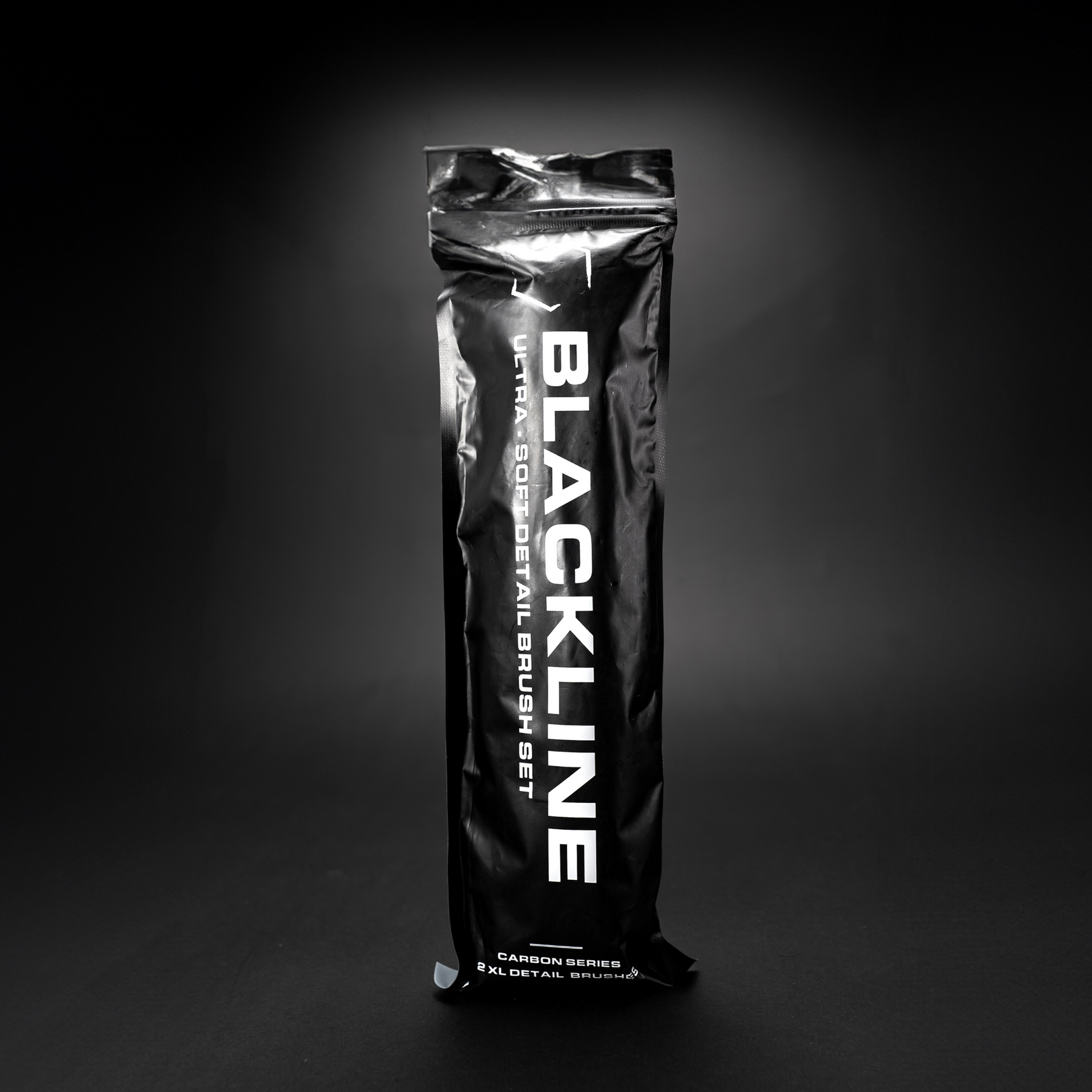 Blackline Car Care Ultra Soft Detail Brush Set with black and soft bristles for gentle car cleaning.