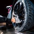 Blackline Car Care microfiber wheel mitt for cleaning car wheels, soft and durable for effective dirt removal