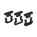 Cube Tracker collar attachment clips, versatile accessories for pet tracking devices, shown in a close-up image.