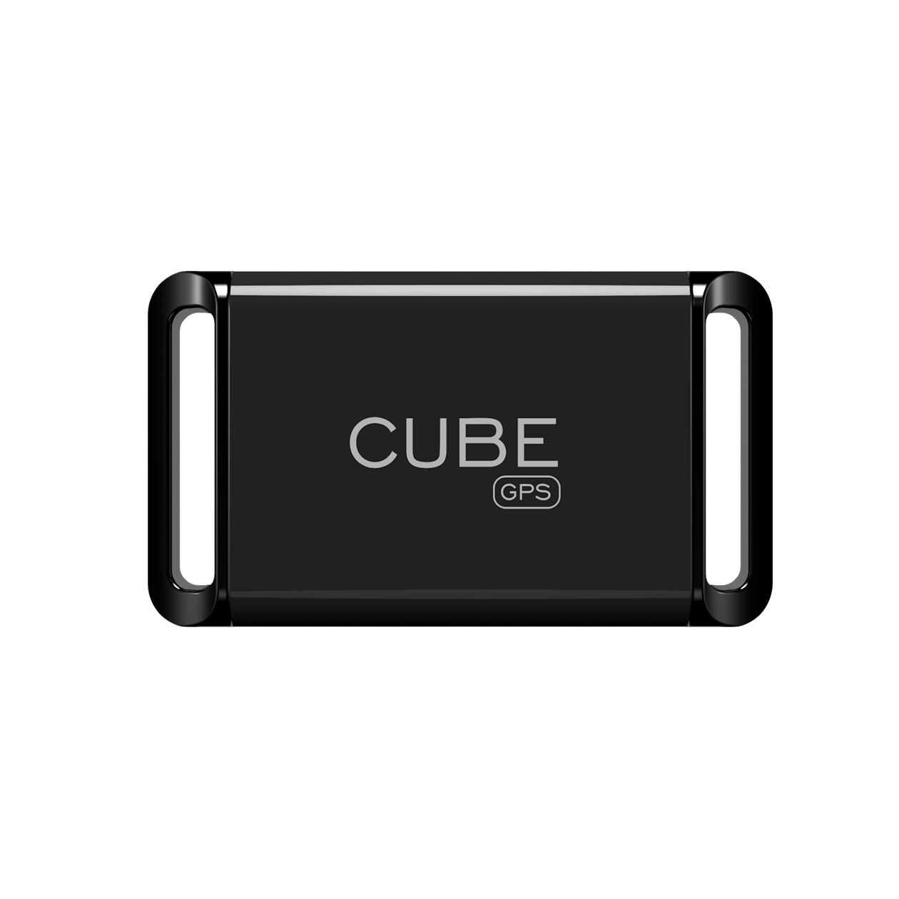 Cube Tracker GPS tracker with real-time 4G LTE tracking and rechargeable battery, shown in a sleek black device.