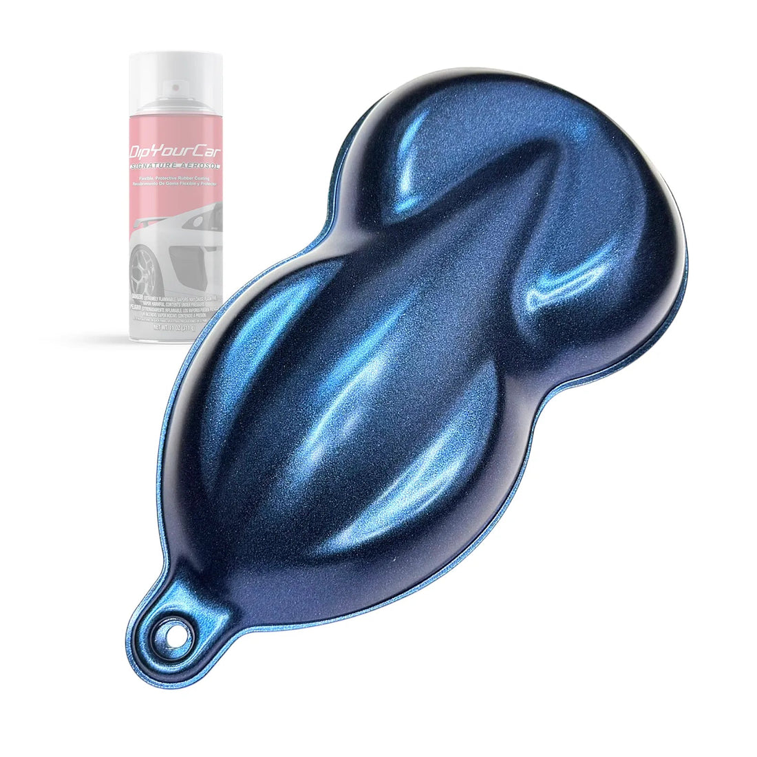 Blue Martian TopCoat aerosol from Dip Pearl Aerosols by DipYourCar.com, shown in a sleek can used for automotive dip paint.