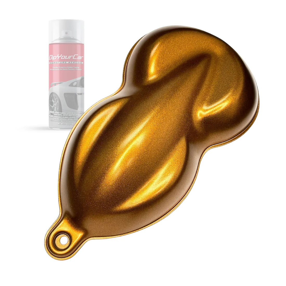 DipYourCar Burnt Copper TopCoat Aerosol from Dip Pearl Aerosols line, shown in a sleek aerosol can with metallic copper finish.