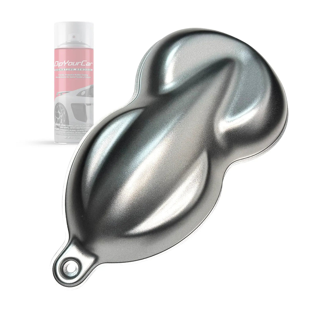 Carbon Silver TopCoat Dip Pearl Aerosol from DipYourCar.com, featuring a sleek silver finish in a convenient aerosol spray.