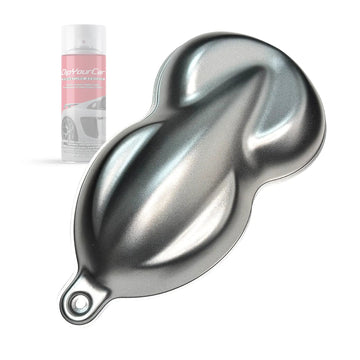 Carbon Silver TopCoat Dip Pearl Aerosol from DipYourCar.com, featuring a sleek silver finish in a convenient aerosol spray.