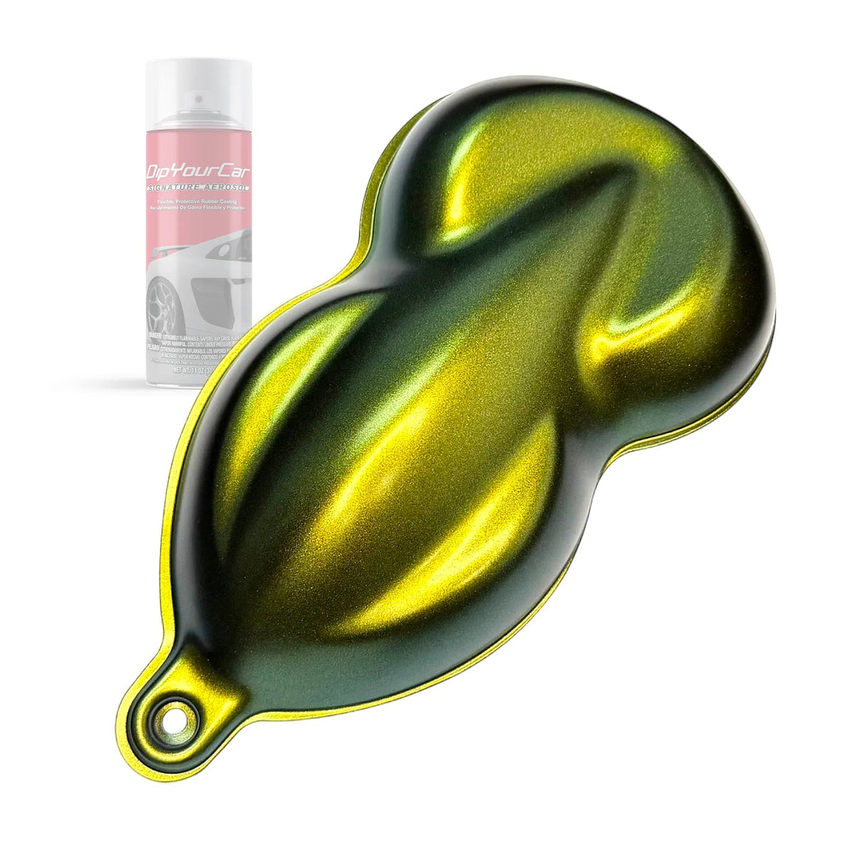 DipYourCar.com Komodo Flip TopCoat Dip Pearl Aerosol spray can with colorful label and aerosol nozzle for automotive dip coating.