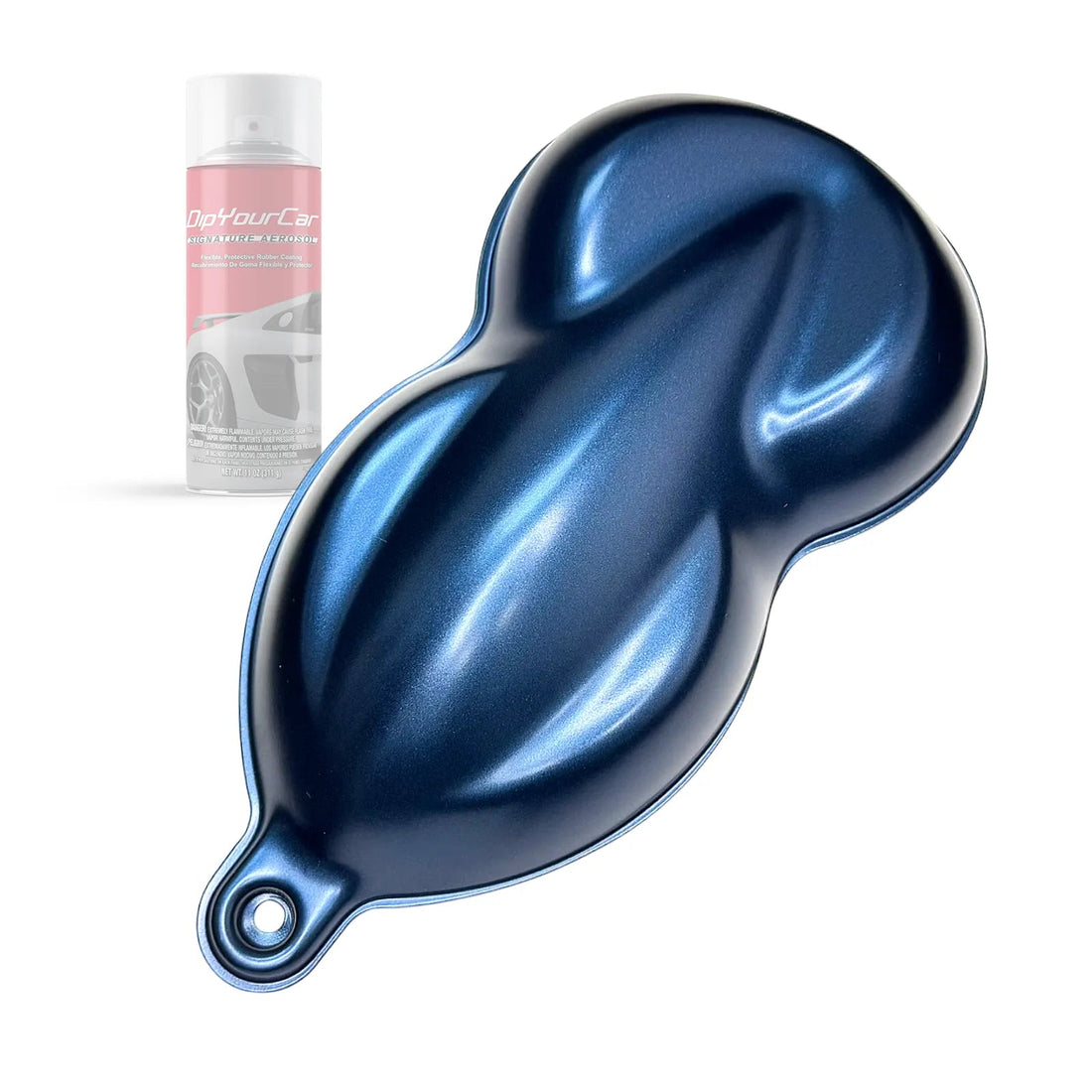 Nebula Red TopCoat aerosol spray from DipYourCar's Dip Pearl Aerosols line, shown in its packaging and spray nozzle.