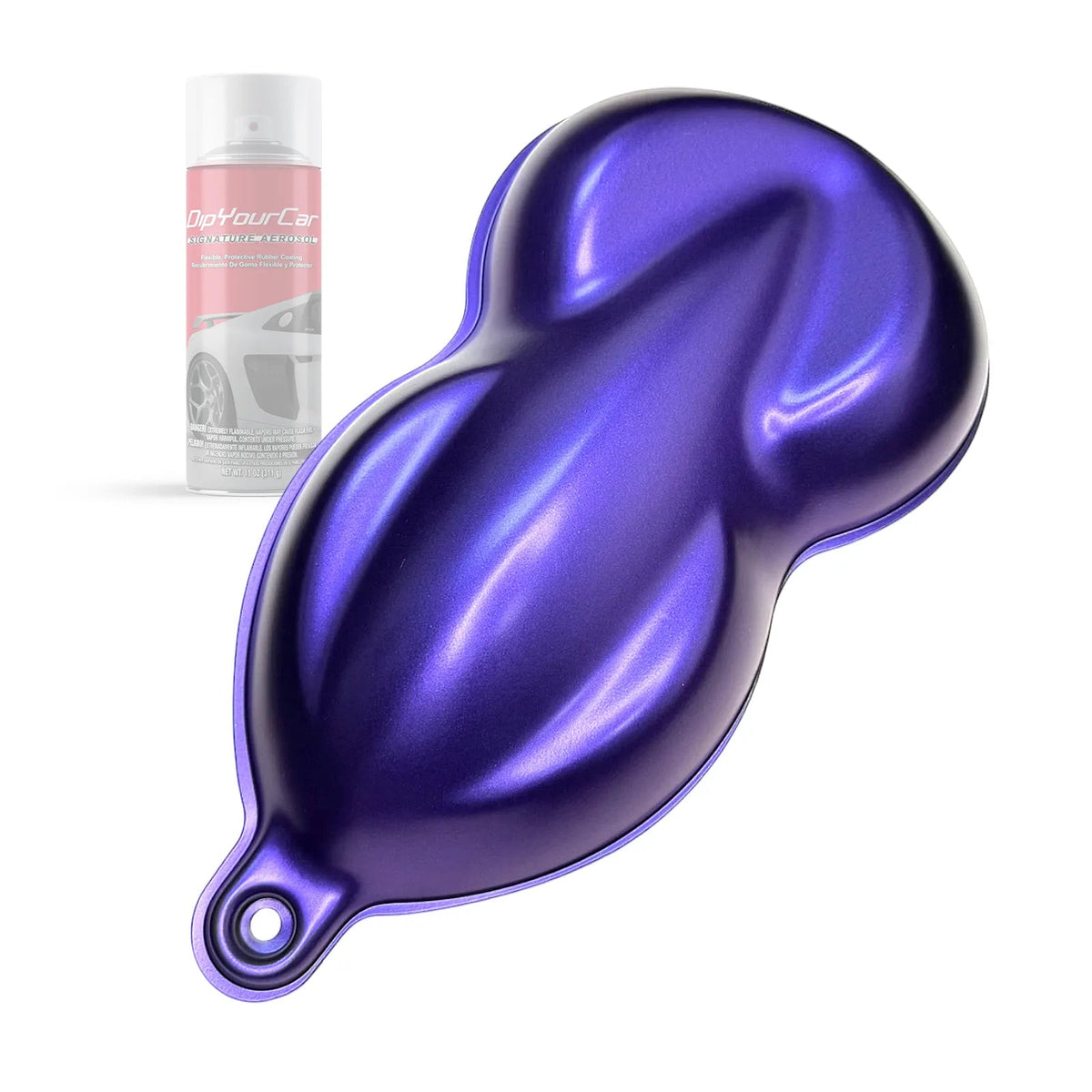 DipYourCar Plum Crazy Dip Pearl Aerosol TopCoat with vibrant purple finish and glossy coating for vehicle customization.