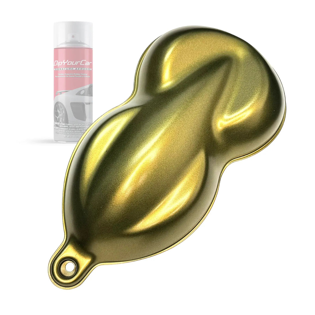 DipYourCar Saturn Yellow TopCoat aerosol spray can of Dip Pearl Aerosols for automotive customization.