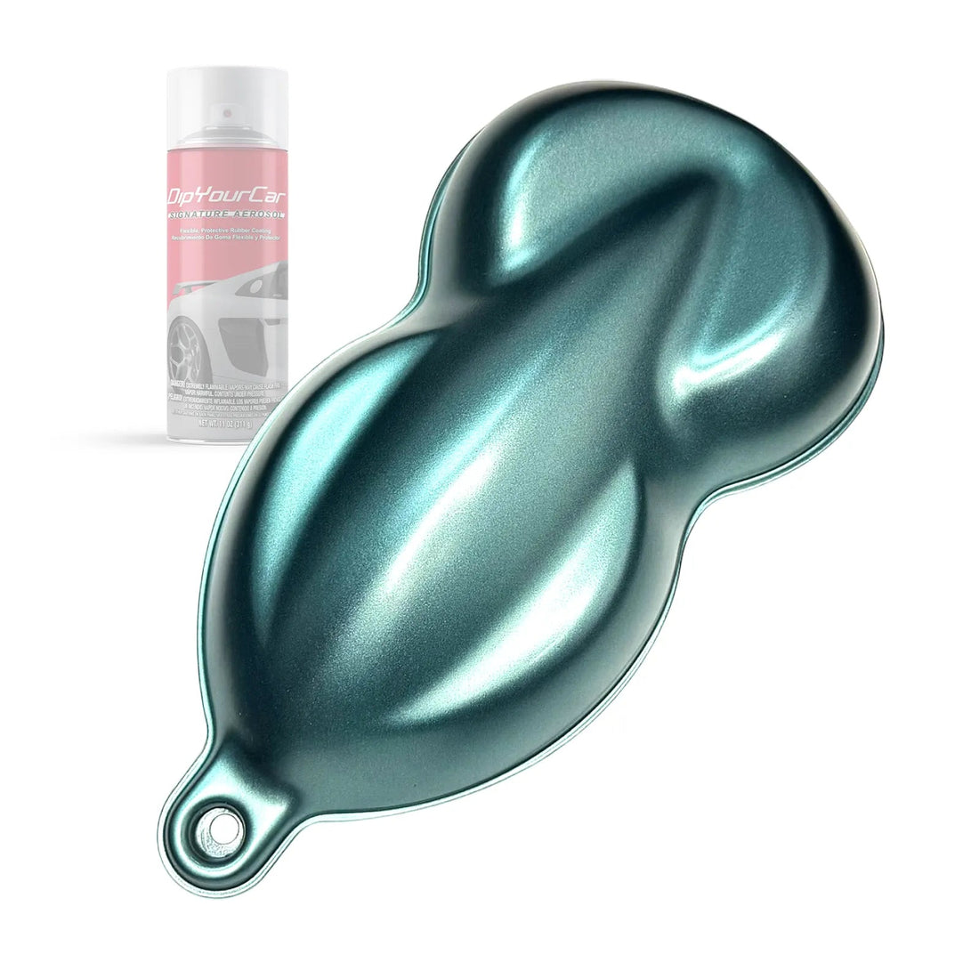 Seafoam green Dip Pearl Aerosol TopCoat from DipYourCar.com, showcasing a vibrant aerosol can for automotive color effects.