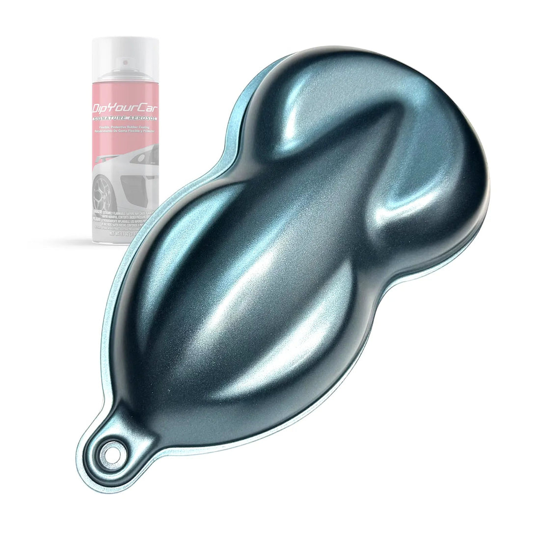 DipYourCar.com TiffBlue TopCoat aerosol spray for Dip Pearl coatings, featuring a sleek metallic blue finish in a convenient aerosol can.