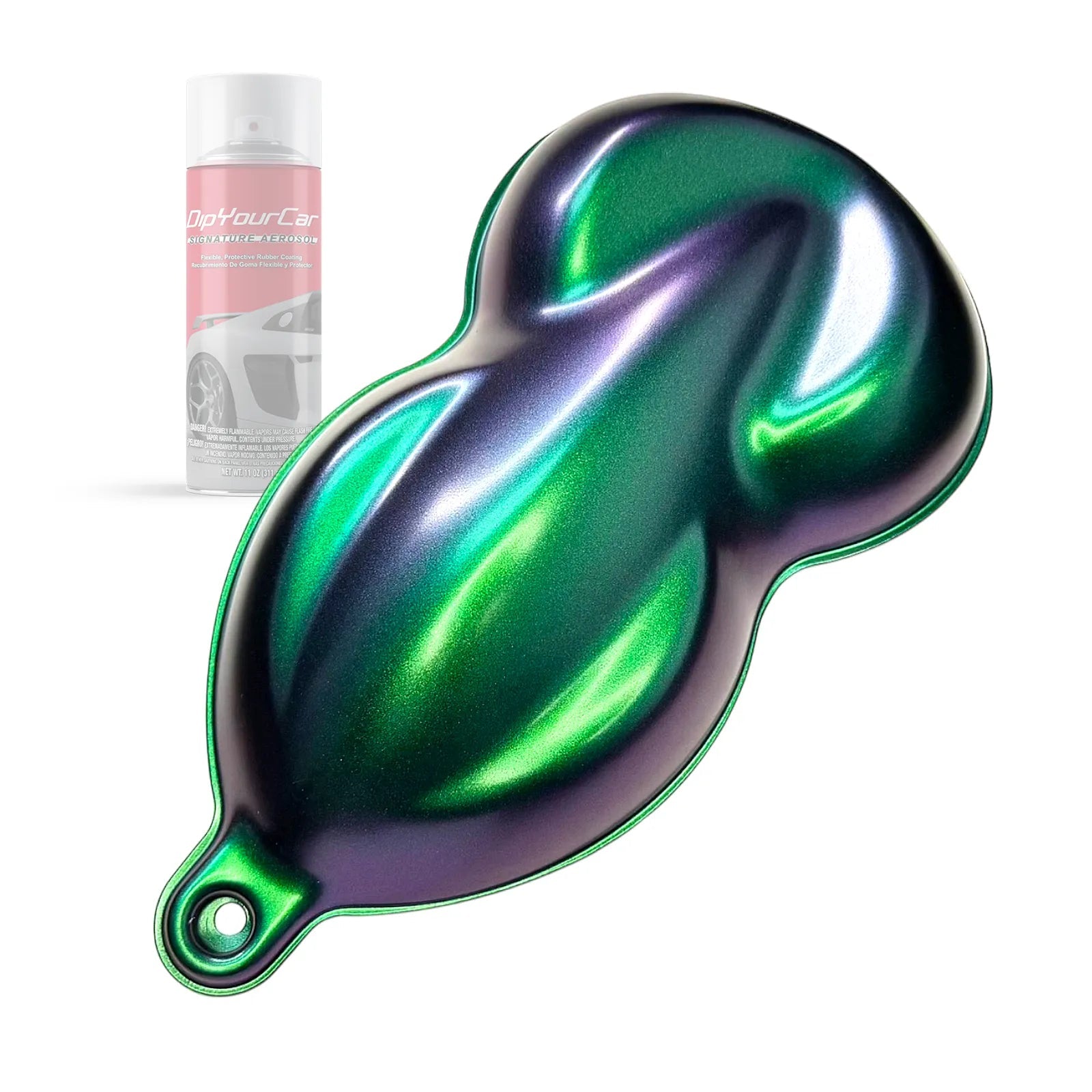 DipYourCar.com ZGT HyperShift TopCoat aerosol spray bottle with Dip Pearl Aerosols for automotive color-shifting effects.