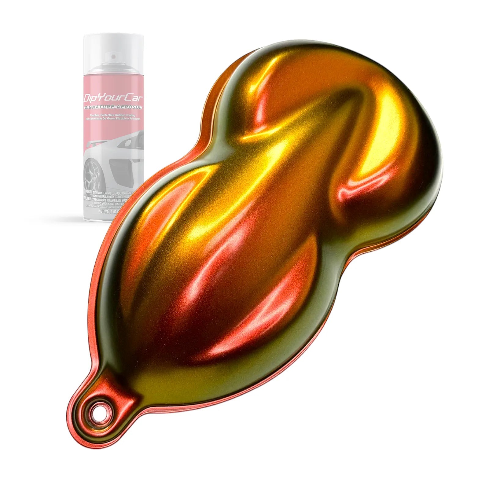 DipYourCar.com ZTK HyperShift® TopCoat aerosol, Dip Pearl aerosol spray with iridescent shift effects on a car surface.