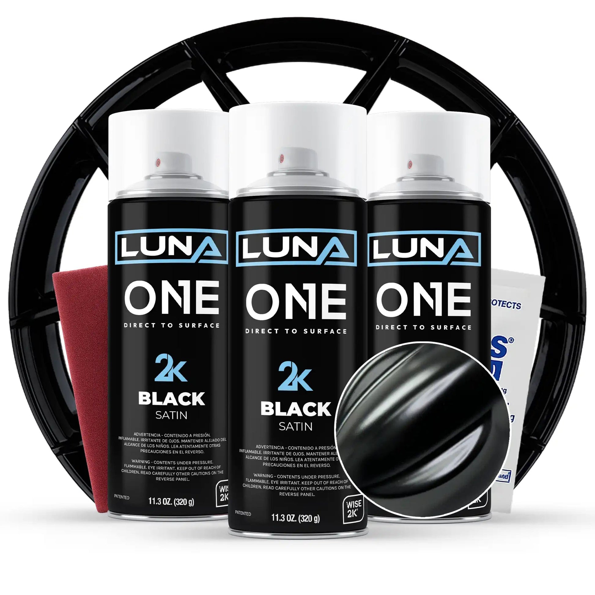High-gloss Luna One Wheel Kits by DipYourCar.com featuring sleek, custom wheel designs for automotive customization.