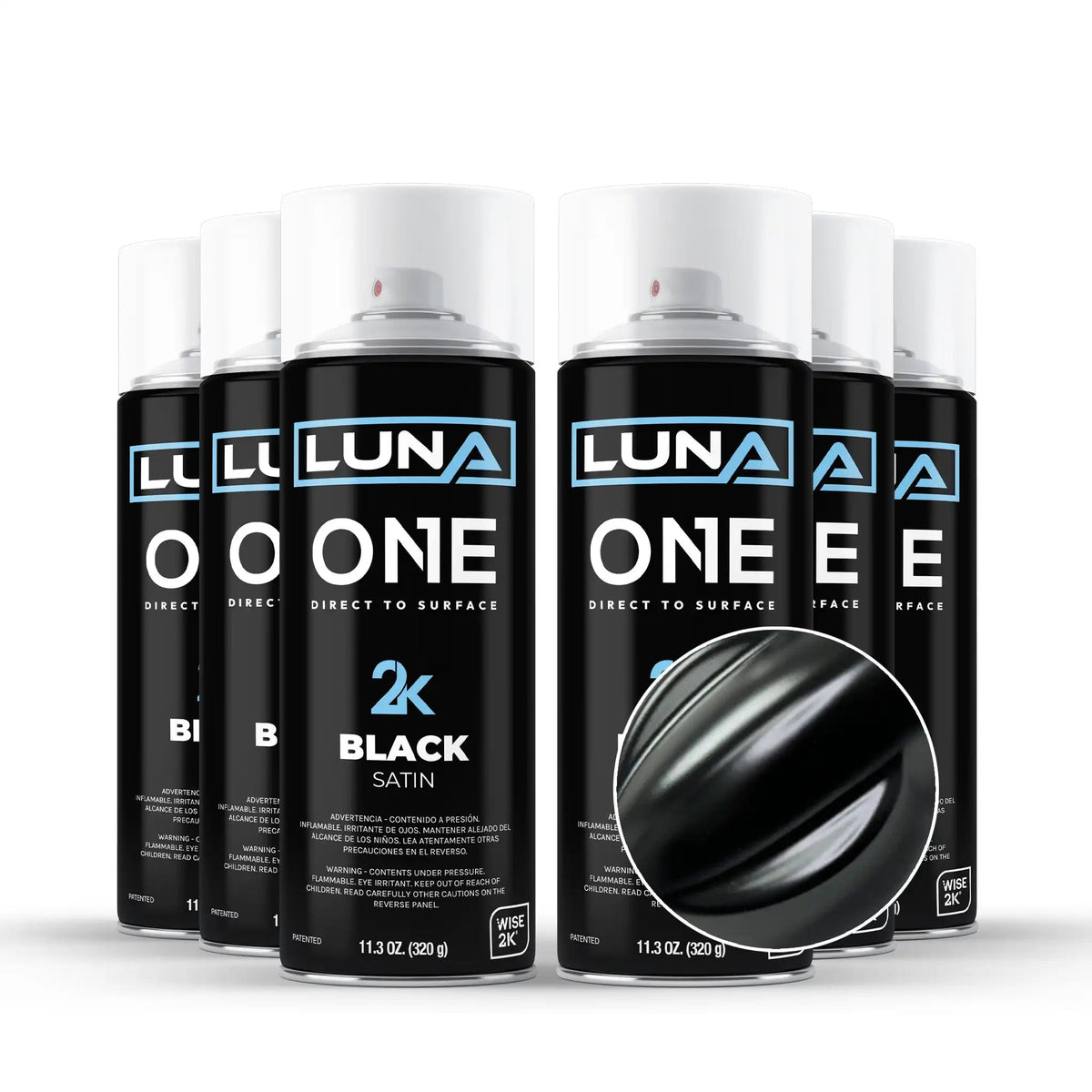 High-gloss Luna One Aerosols from DipYourCar.com, featuring vibrant, reflective automotive paint in a sleek, colorful aerosol can.