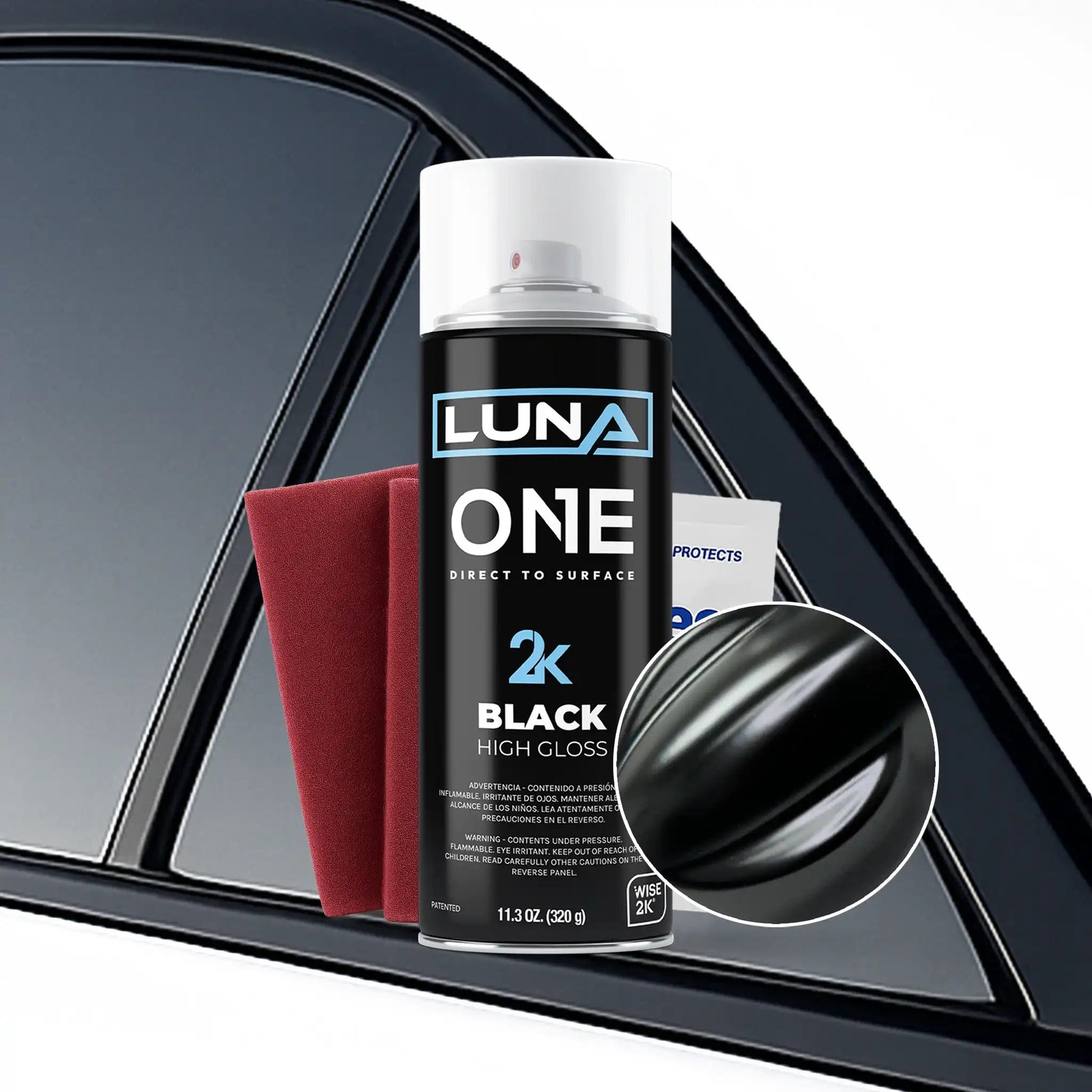 High-gloss Luna One Trim Kits by DipYourCar.com, showing a small can of trim paint with a shiny finish.