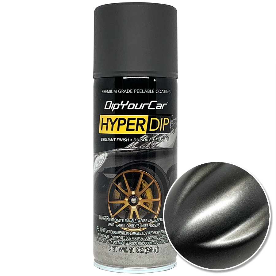Anthracite Grey HyperDip aerosol from DipYourCar.com, shown in a single spray can for vehicle dip and customization.