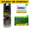 Black Emerald Metallic HyperDip aerosol can from DipYourCar.com showing the colorful, metallic HyperDip spray for car customization.