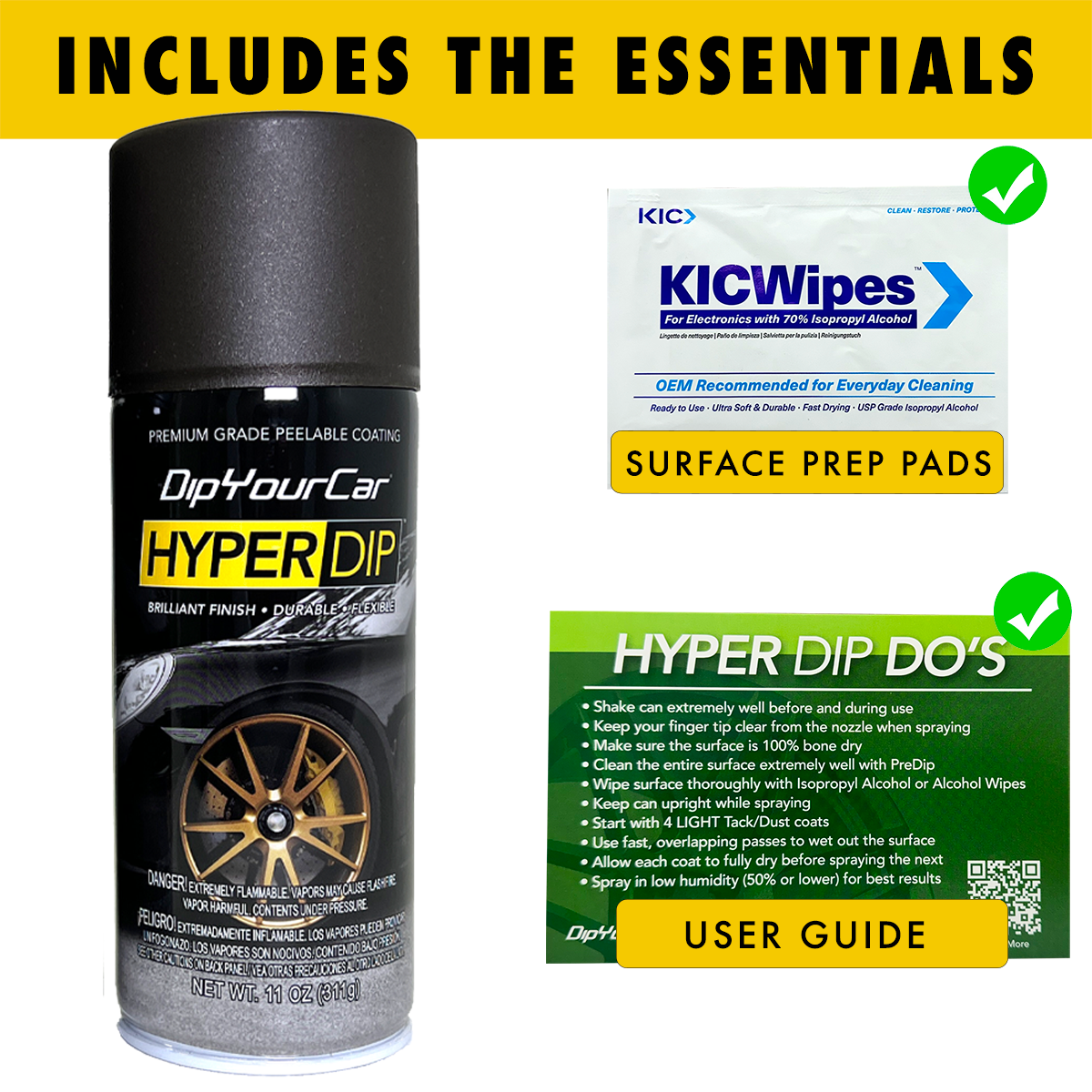 Brass Monkey HyperDip aerosol spray can from DipYourCar.com with bright green metallic finish and label visible.