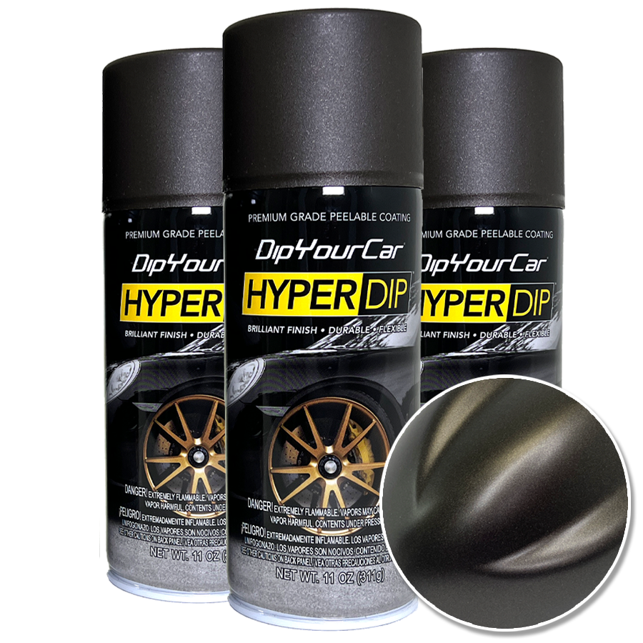 Brass Monkey HyperDip aerosol spray can from DipYourCar.com, used for automotive color coating and customization.